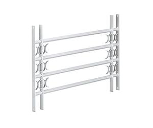 Relaxdays Grille de fenêtre, protection cambriolage, extensible, pour l'extérieur, acier, 600 x 1000-1500, gris