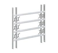 Relaxdays Grille de fenêtre, protection cambriolage, extensible, pour l'extérieur, acier, 600 x 700-1050 mm, gris