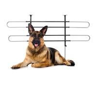 Relaxdays Grille de séparation pour chien voiture auto sécurité filet pare-chien hauteur réglable voitures 3 portes 5 portes coffre, noir/gris