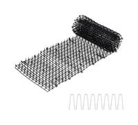 Relaxdays Tapis de borne pour chats, 200 x 30 cm, tapis à crampons, filet anti-fuite, protection plantes anti-chats, noir, fer