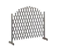 Relaxdays, gris Treillis jardin en bois extensible 200 cm, Clôture grillage pliable, Plante grimpante Brise-vue balcon