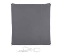 relaxdays, gris Voile d’ombrage carré diffuseur d’ombre protection soleil balcon jardin UV lxP 2x2 m toile imperméable, 2 x 2 m