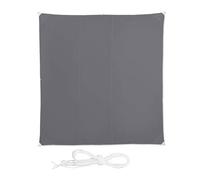 relaxdays, gris Voile d’ombrage carré diffuseur d’ombre protection soleil balcon jardin UV lxP 4x4 m toile imperméable, 4 x 4 m