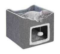 Relaxdays Grotte grise pour votre chat