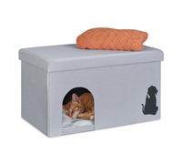 Relaxdays Grotte pour chat avec couvercle