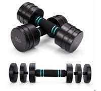 Relaxdays haltères réglables jusqu'à 5 kg chacun poignée EPE home gym set d'haltères noir