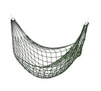 Relaxdays Hamac filet, de jardin pour une personne, camping, léger pour intérieur et extérieur,vert