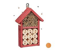 Relaxdays HBT Maison à insectes pour fromage, abeilles et fleurs, à monter soi-même, 26 x 16 x 6 cm (Rouge)