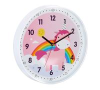 Relaxdays Horloge murale, avec nombres, diamètre 30 cm, décoration pour chambre d'enfant, plastique, multicolore
