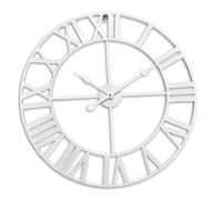 Relaxdays Horloge Murale Chiffres Romains diamètre 60 cm, à Piles, Cuisine en Fer Blanc