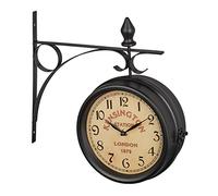 Horloge de gare double face RD39586 noir, 22cm