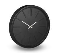 Relaxdays Horloge Murale, sans trotteuse, Moderne, Analogue, Pendule pour Cuisine, Salon, Bureau, Rond, Ø 35 cm, Noir