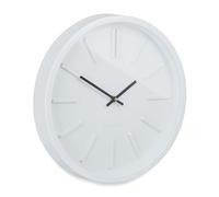 Relaxdays Horloge Murale, sans trotteuse, Moderne, Analogue, Pendule pour Cuisine, Salon, Bureau, Rond, Ø 35 cm, Blanc