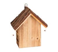 Relaxdays Hôtel à Insectes, à Suspendre, en Bois, H x L x P : 23 x 19 x 12,5 cm, pour coccinelles, Nature