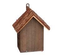 Relaxdays Hôtel à Insectes, en Bois, à Suspendre, pour coccinelles, H x L x P : 22 x 18 x 12 cm, Marron