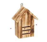 Relaxdays Hôtel à Insectes, en Bois Non traité, pour coccinelles, à Suspendre, H x L x P : 22 x 17 x 10 cm, Nature