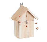 Relaxdays Hôtel à Insectes Pratique, en Bois Non traité, pour coccinelles, à Suspendre dans Le Jardin, Nature