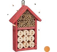 Relaxdays HBT Maison à insectes pour fromage, abeilles et fleurs, à monter soi-même, 26 x 16 x 6 cm (Rouge)