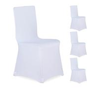 Relaxdays Lot de 8 housses de chaise