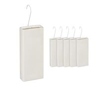Relaxdays Humidificateur d’air pour Le radiateur, lot Pratique de 6, à Suspendre, en céramique, crème