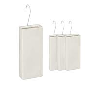 Relaxdays Humidificateur d’air radiateur, x4, évaporateur d’eau chauffage, avec crochet pour suspendre, céramique, blanc