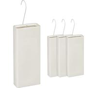 Relaxdays Humidificateur d’air radiateur, x4, évaporateur d’eau chauffage, avec crochet pour suspendre, céramique, blanc