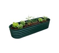 Relaxdays Jardinière surélevée en métal galvanisé pour Fleurs, Plantes et légumes, 45x200x60 cm, Vert