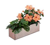 Relaxdays Jardinière, Pot de Fleurs, Plantes Herbes aromatiques métal, Bac à Fleurs Rectangle