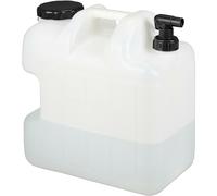 Relaxdays - Jerrican D'Eau Avec Robinet, Plastique Sans Bpa, Grande Ouverture, Poignée, 25 Litres, Noir Et Blanc