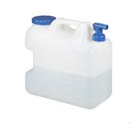 Relaxdays Jerrycan jerricane bidon d’eau réservoir 20 L robinet bouchon sans BPA camping voiture festival, blanc