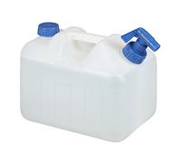 Relaxdays Jerrycan jerricane bidon d’eau robinet bouchon réservoir 10 L sans BPA camping voiture festival blanc