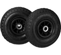 Relaxdays, Noir Diable Set de 2 brouette, Roue de Rechange axe,3.00-4, Caoutchouc 260x85 mm 80 kg