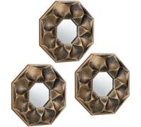 relaxdays Jeu de 3 miroirs Fleur
