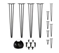 Relaxdays Jeu de 4 pieds en épingle 3 entretoises