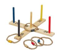 Relaxdays Jeu de lancer d’anneaux, loisir d’agilité pour petits et grands, jeter des cercles, intérieur, jardin, nature