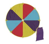 Relaxdays Jeu pour Enfants, diamètre : 2 m, Parachute avec 8 poignées, pour l'extérieur (Jardin, etc.), Multicolore
