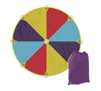 Relaxdays Jeu pour Enfants, diamètre : 240 cm, Parachute avec 8 poignées, pour l'extérieur, Multicolore