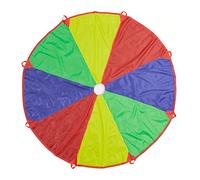 Relaxdays Jeu pour Enfants, Parachute avec 8 poignées, Design Arc-en-Ciel, diamètre 2 m, extérieur (Jardin), Multicolore