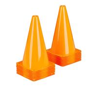 Relaxdays Jeunesse unisexe Cônes Relaxdays C nes de signalisation x16 football dressage chien sport questre plots chantier 23, orange, Lot 16 EU