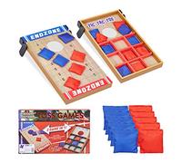Relaxdays Jeux de Lancer, Jeu Poches et Morpion, 10 Sacs, agilité et stratégie, extérieur & intérieur, Multicolore
