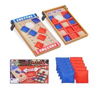 Relaxdays Jeux de Lancer, Jeu Poches et Morpion, 10 Sacs, agilité et stratégie, extérieur & intérieur, Multicolore