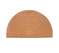 Relaxdays Joli paillasson, Semi-Circulaire, Fibres de Coco et PVC, 75 x 45 cm, pour intérieur et extérieur, Nature