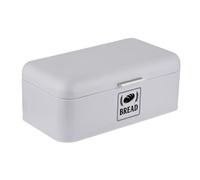 Relaxdays Boite à Pain, Couvercle, poignée, Conservation optimale du Contenu, métal, HxLxP : 17x42x24 cm, Grise