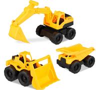 relaxdays Jouet Véhicules de chantier Set de 3 pièces