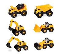 relaxdays Véhicules de chantier Enfants 6 pcs. set