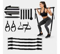 Relaxdays Kit barre Pilates + bandes de résistance