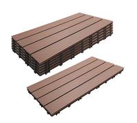 Relaxdays Kit de dalles WPC 60x30cm