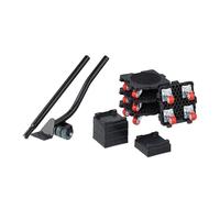 Relaxdays Kit de déplace Meuble Lourd, avec Levage et roulettes, jusqu'à 300 kg, 4 Embouts, Patins glisseurs, Noir/Rouge