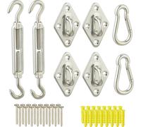 relaxdays Kit de fixation pour voile d'ombrage 40 pièces