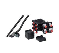 Relaxdays Kit de déplace Meuble Lourd, avec Levage et roulettes, jusqu'à 300 kg, 4 Embouts, Patins glisseurs, Noir/Rouge